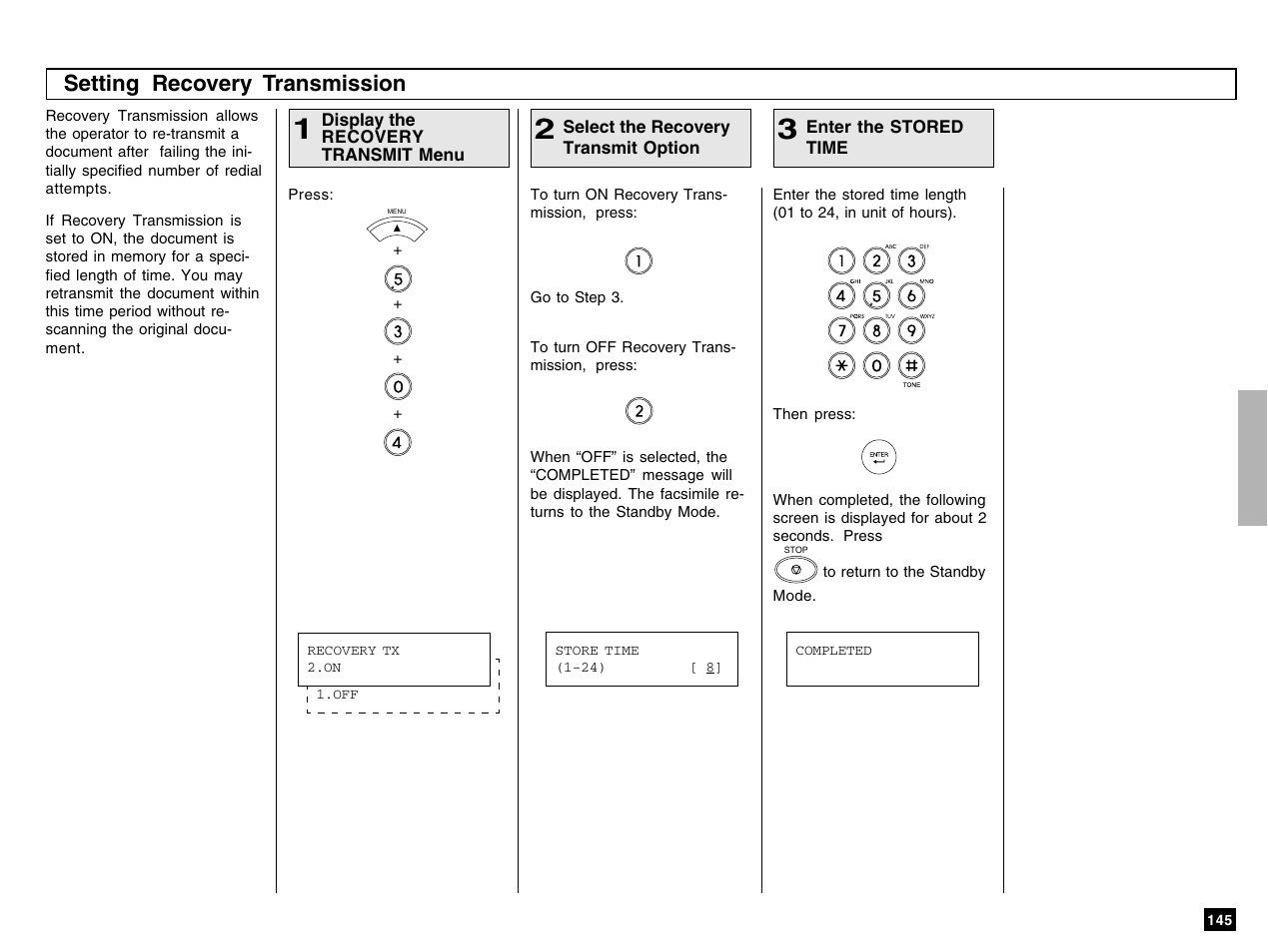 Setting recovery transmission | Toshiba e-STUDIO 170F User Manual | Page 147 / 244