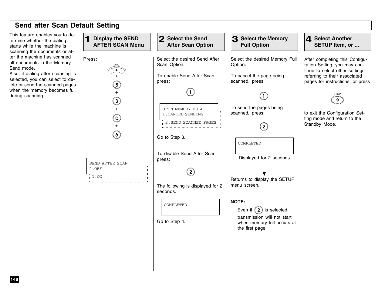 Send after scan default setting | Toshiba e-STUDIO 170F User Manual | Page 150 / 244