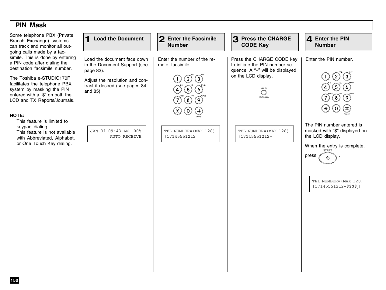 Pin mask | Toshiba e-STUDIO 170F User Manual | Page 152 / 244