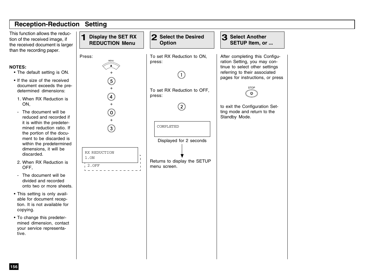 Reception-reduction setting | Toshiba e-STUDIO 170F User Manual | Page 158 / 244