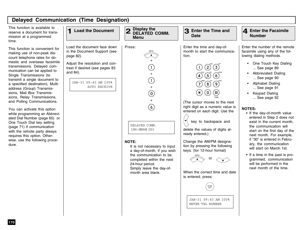 Delayed communication (time designation) | Toshiba e-STUDIO 170F User Manual | Page 172 / 244