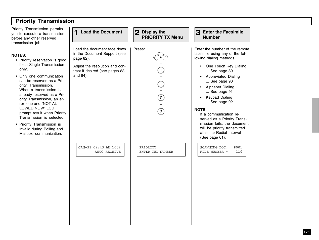 Priority transmission | Toshiba e-STUDIO 170F User Manual | Page 173 / 244