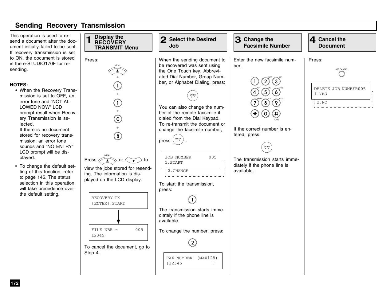 Sending recovery transmission | Toshiba e-STUDIO 170F User Manual | Page 174 / 244