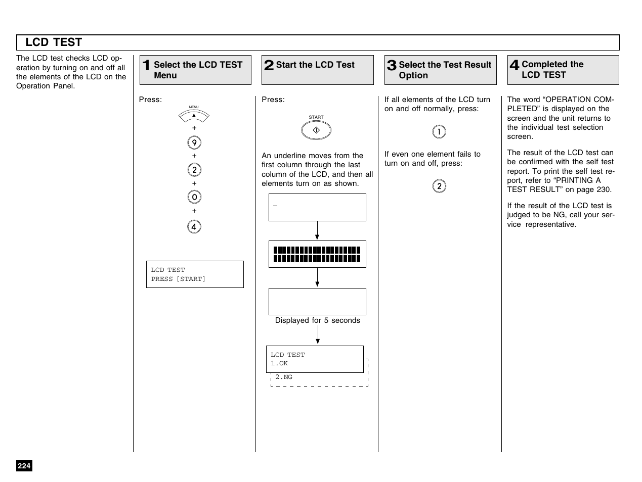 Lcd test | Toshiba e-STUDIO 170F User Manual | Page 226 / 244