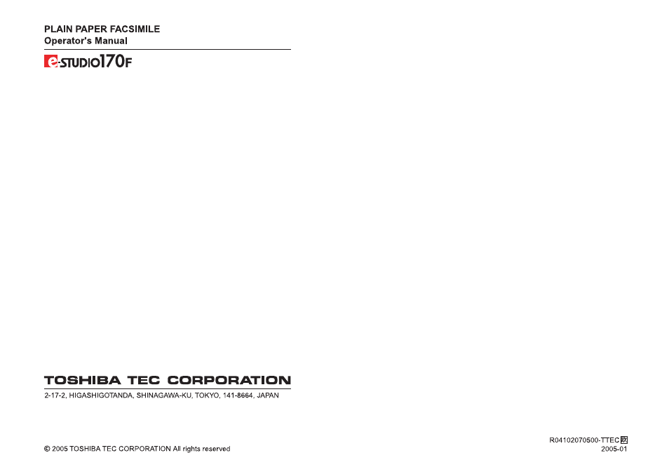 Toshiba e-STUDIO 170F User Manual | Page 244 / 244