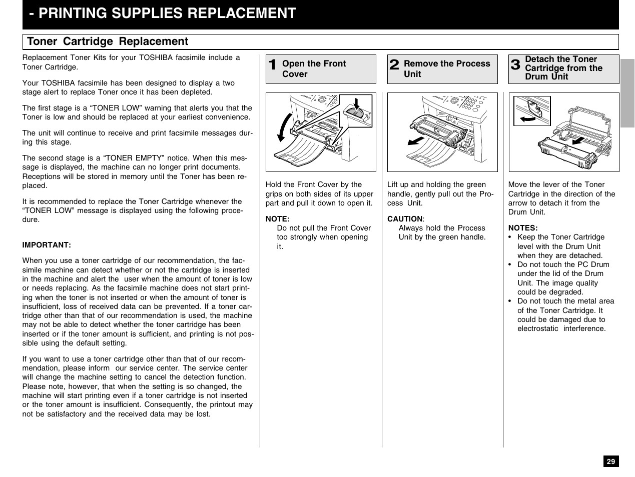 Printing supplies replacement | Toshiba e-STUDIO 170F User Manual | Page 31 / 244