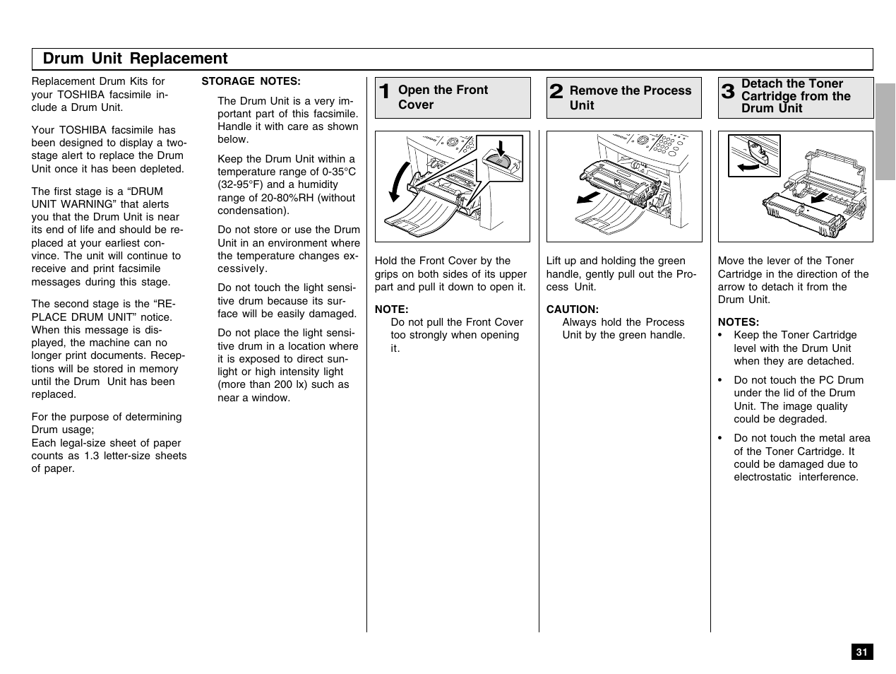 Drum unit replacement | Toshiba e-STUDIO 170F User Manual | Page 33 / 244