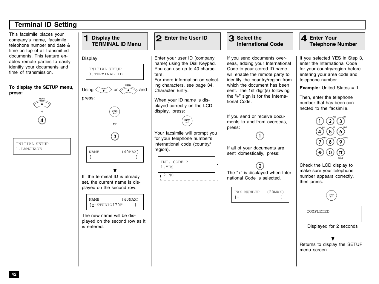 Terminal id setting | Toshiba e-STUDIO 170F User Manual | Page 44 / 244