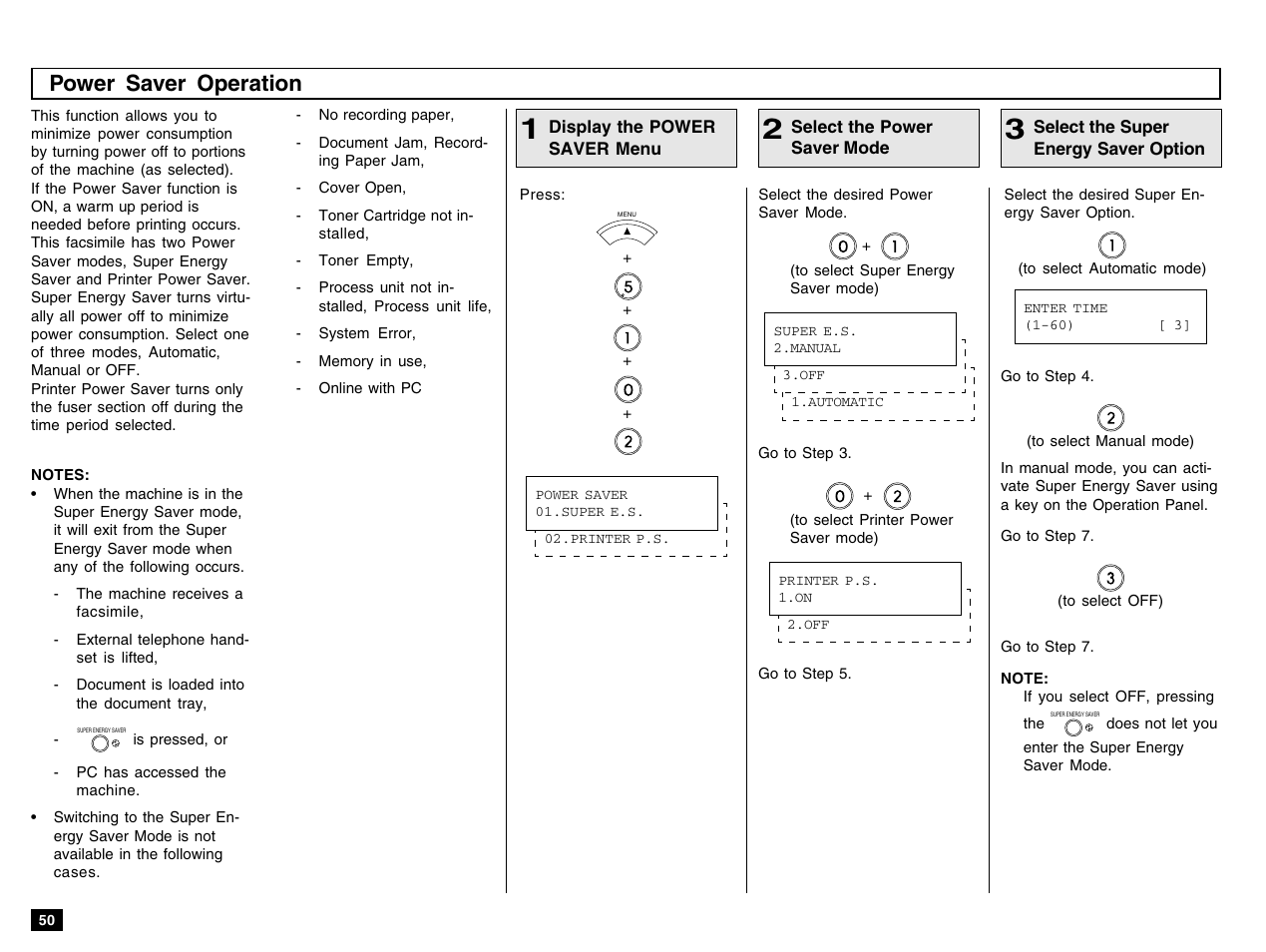 Power saver operation | Toshiba e-STUDIO 170F User Manual | Page 52 / 244