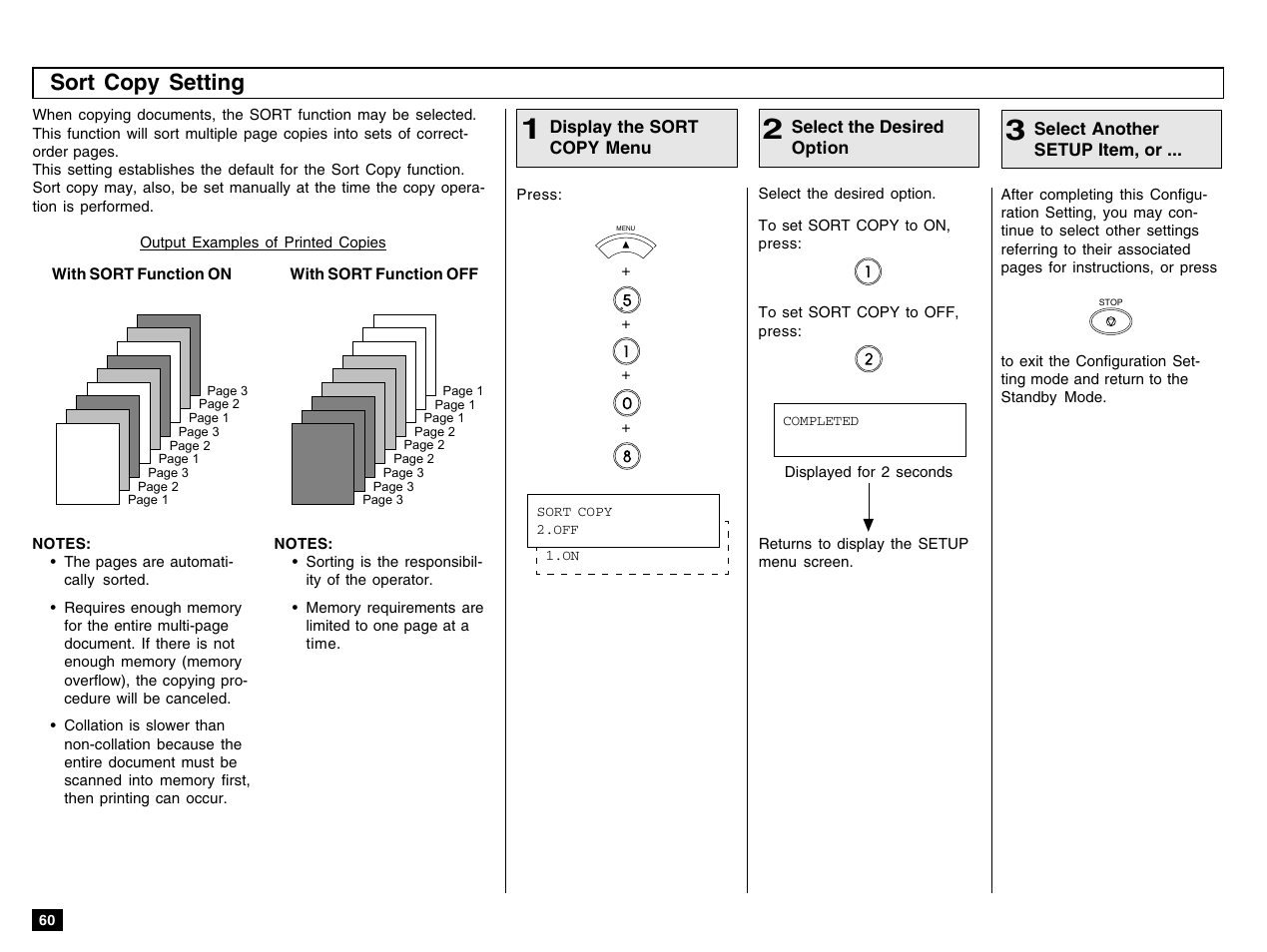 Sort copy setting | Toshiba e-STUDIO 170F User Manual | Page 62 / 244