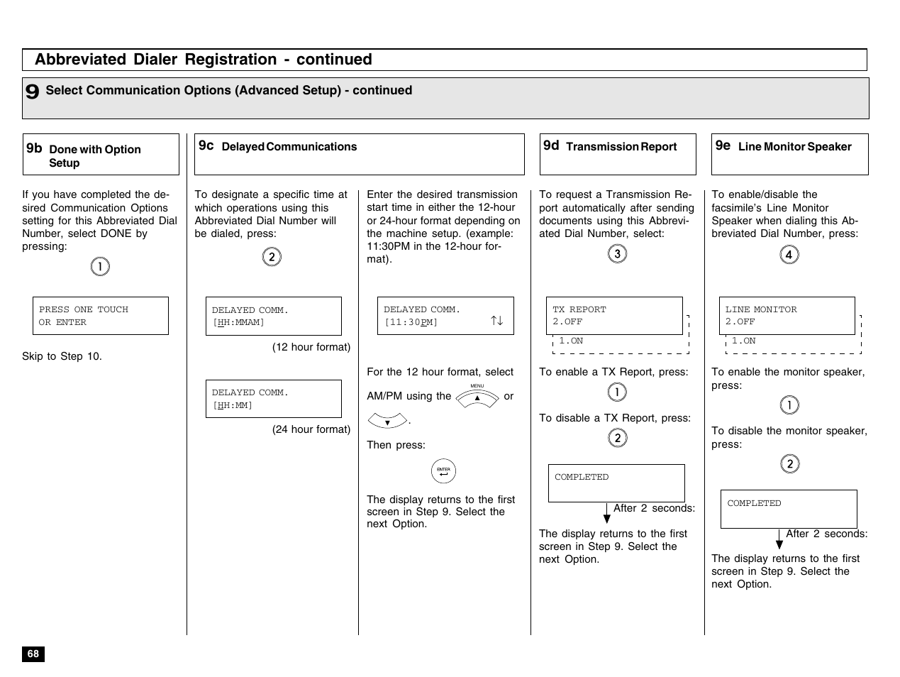 Abbreviated dialer registration - continued | Toshiba e-STUDIO 170F User Manual | Page 70 / 244