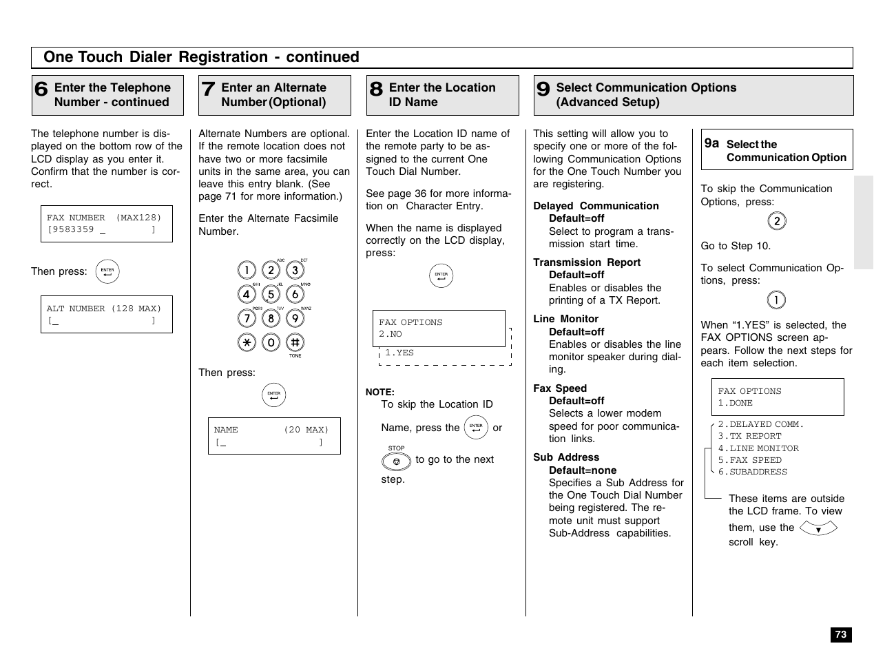 One touch dialer registration - continued | Toshiba e-STUDIO 170F User Manual | Page 75 / 244