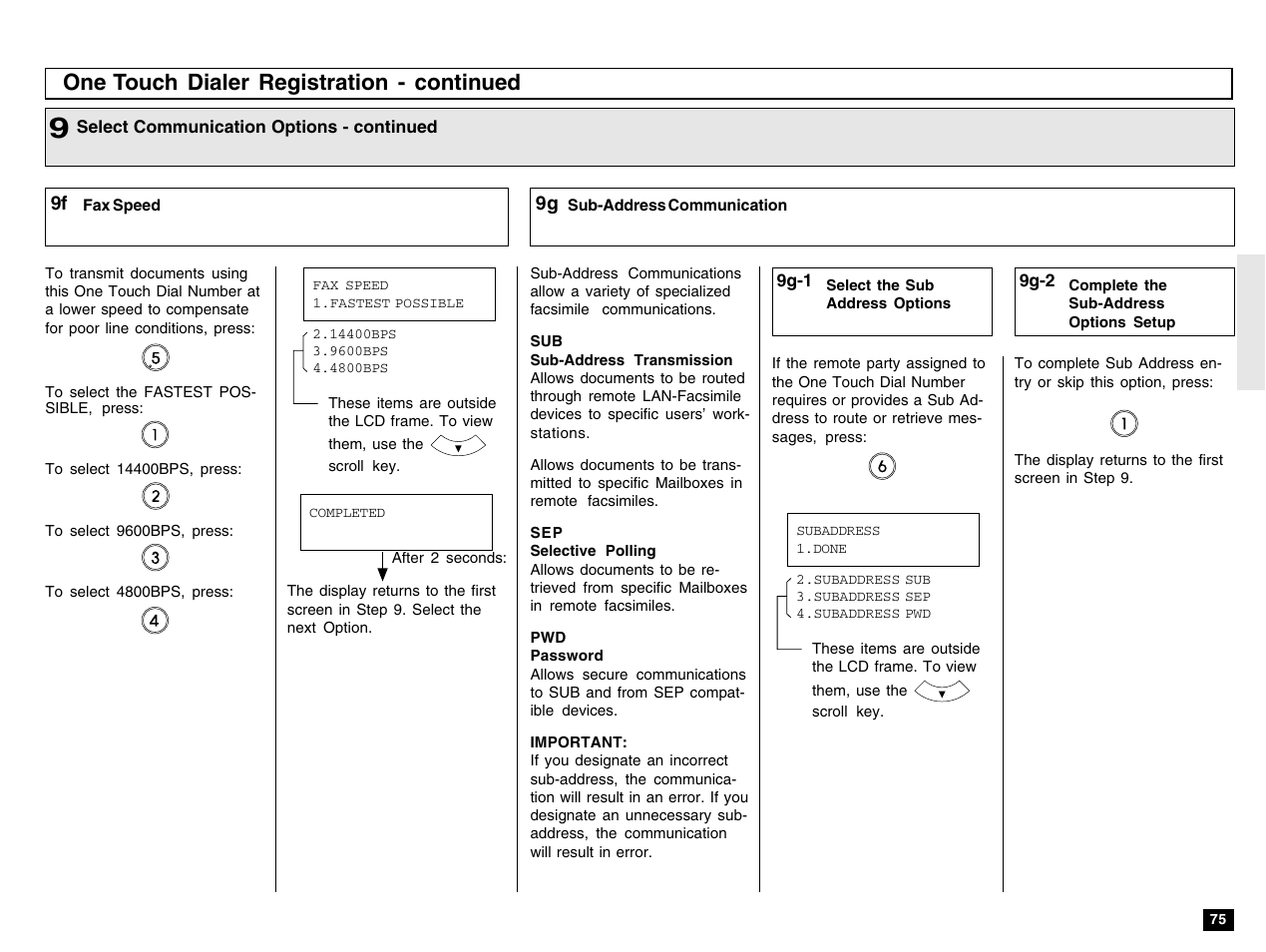 One touch dialer registration - continued | Toshiba e-STUDIO 170F User Manual | Page 77 / 244