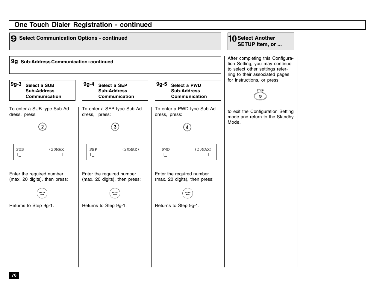 One touch dialer registration - continued | Toshiba e-STUDIO 170F User Manual | Page 78 / 244