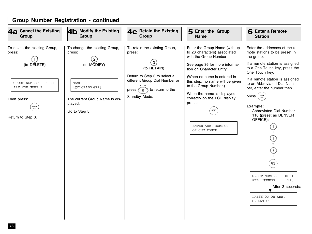 Group number registration - continued | Toshiba e-STUDIO 170F User Manual | Page 80 / 244