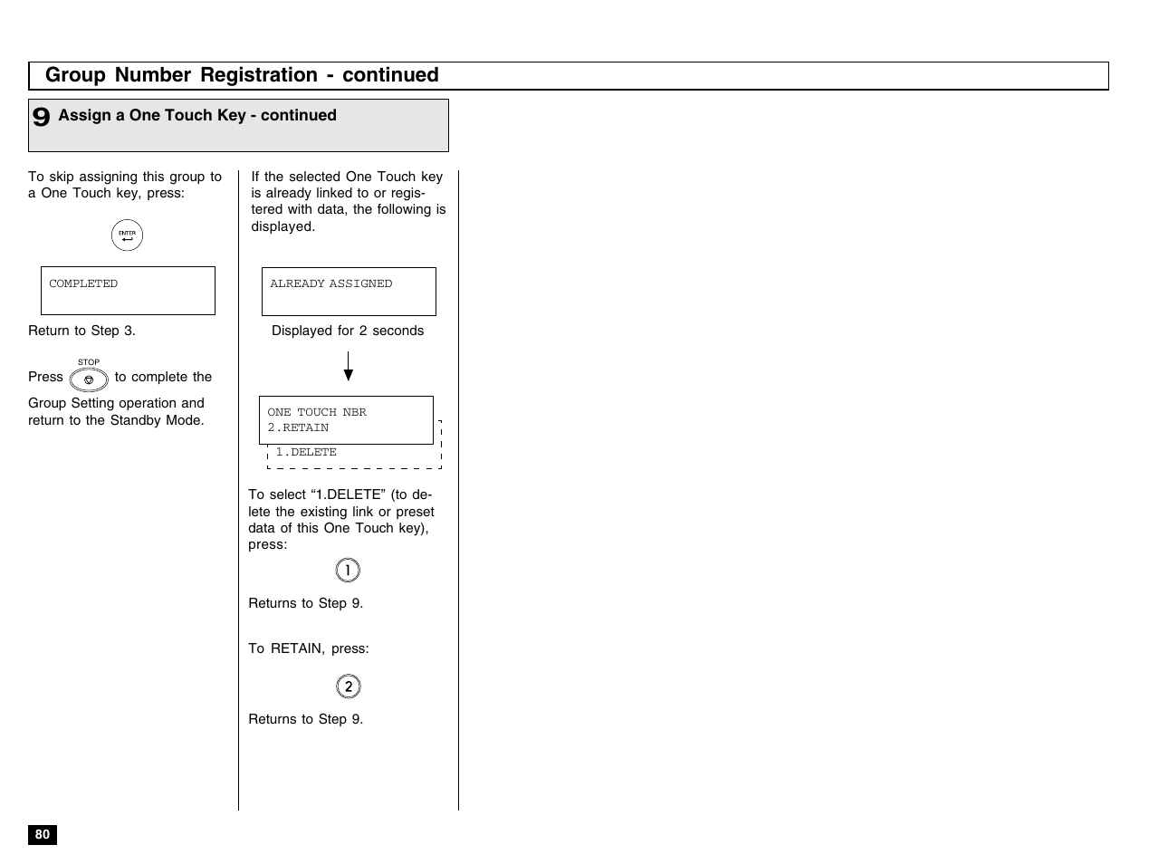 Group number registration - continued | Toshiba e-STUDIO 170F User Manual | Page 82 / 244