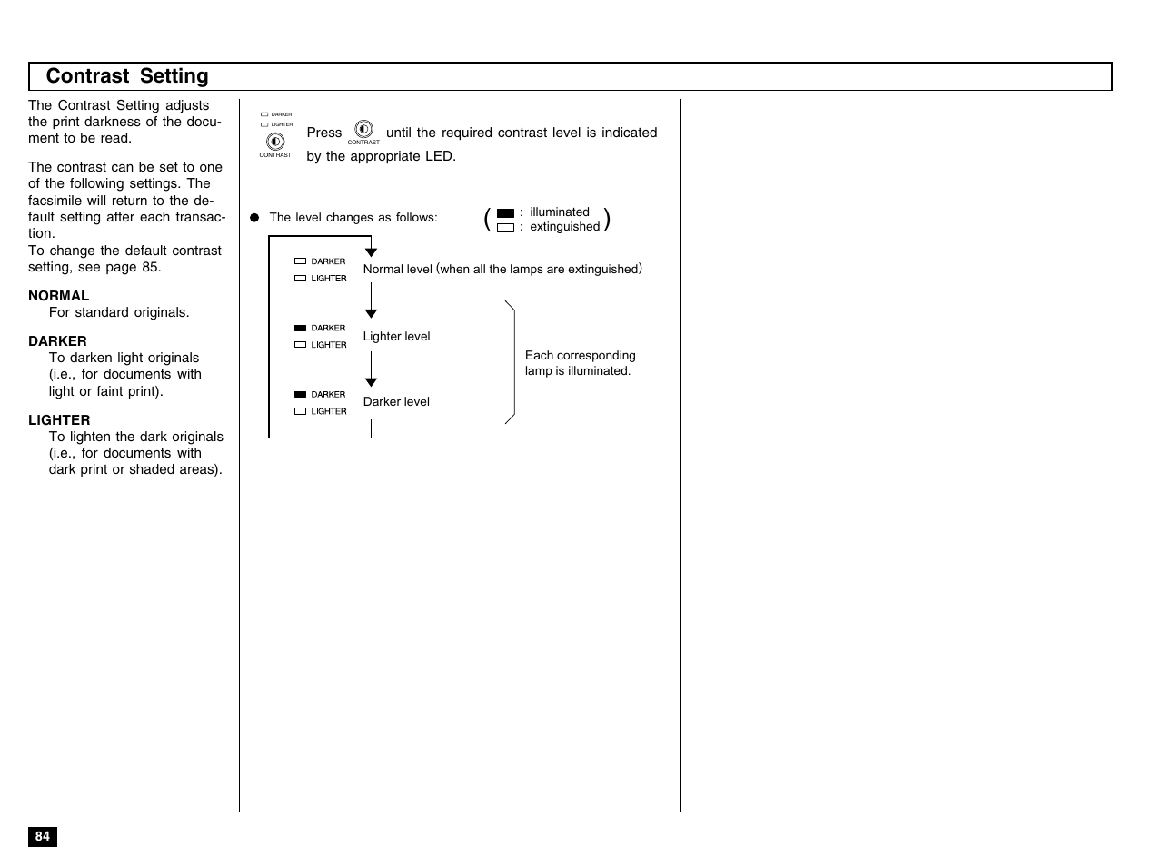 Contrast setting | Toshiba e-STUDIO 170F User Manual | Page 86 / 244