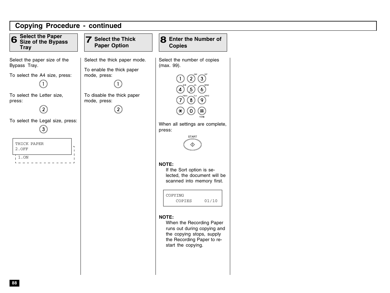 Copying procedure - continued | Toshiba e-STUDIO 170F User Manual | Page 90 / 244