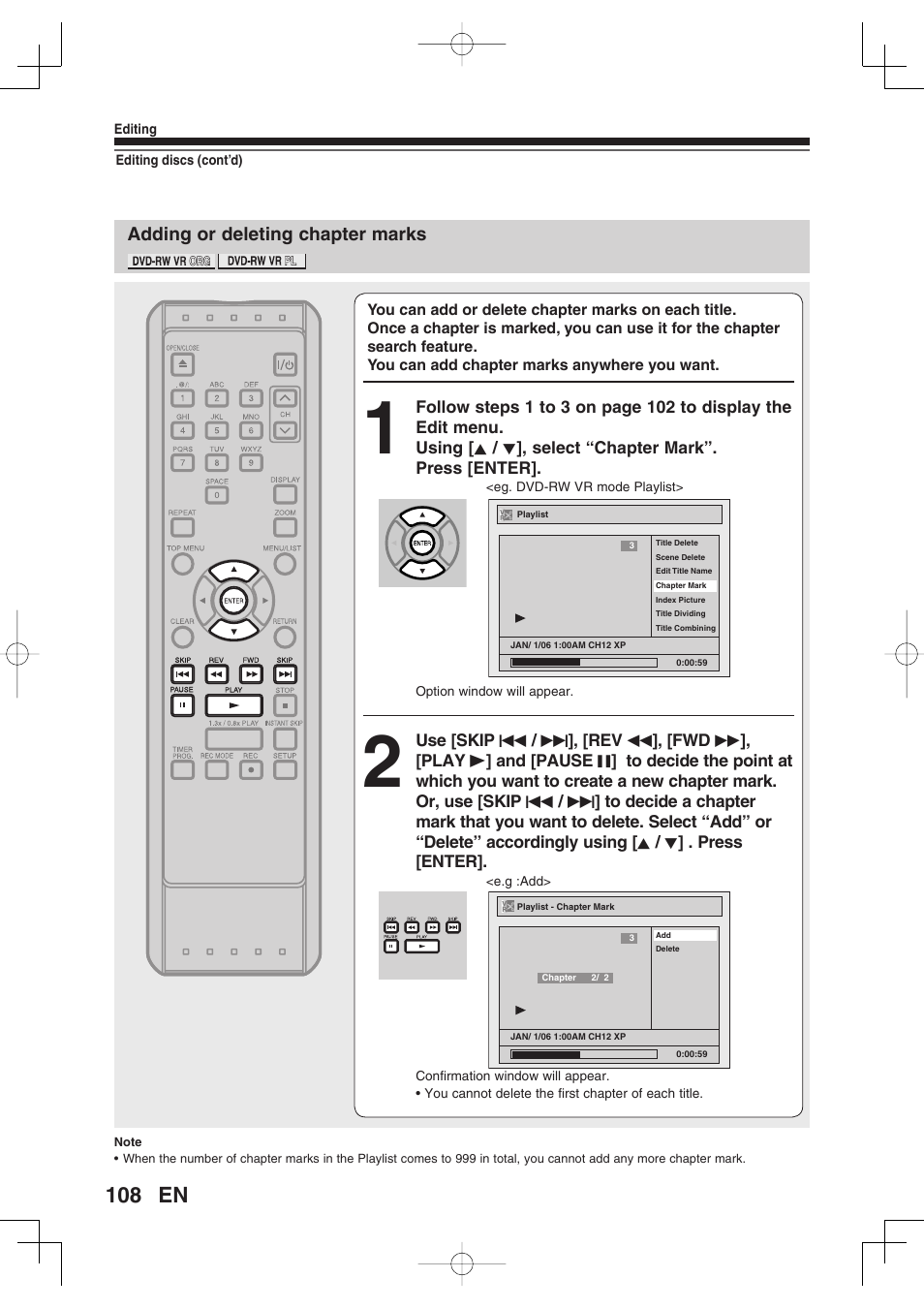 Toshiba D-RW2SU/D-RW2SC User Manual | Page 108 / 159