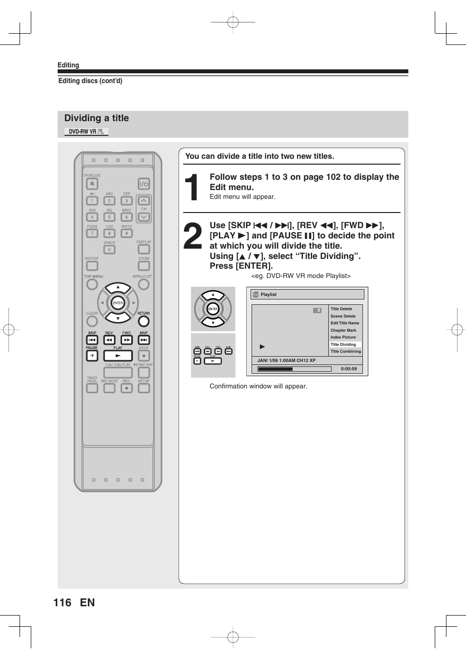 Toshiba D-RW2SU/D-RW2SC User Manual | Page 116 / 159