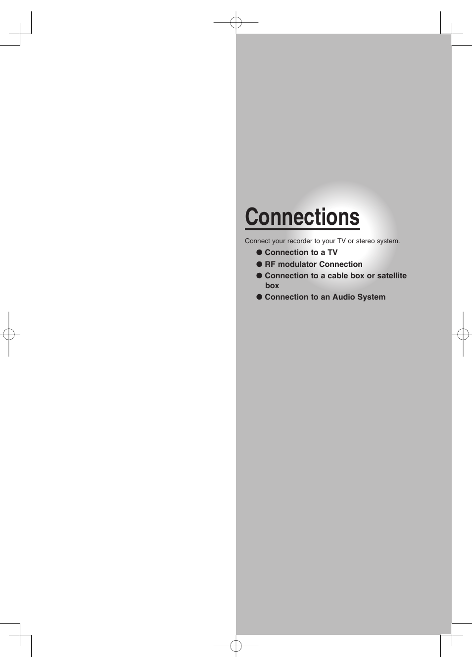 Connections | Toshiba D-RW2SU/D-RW2SC User Manual | Page 23 / 159