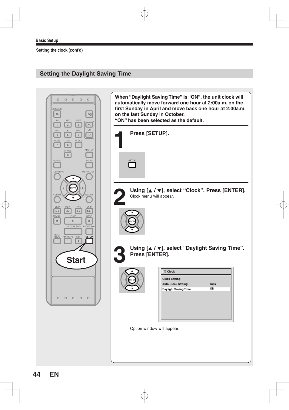 Start | Toshiba D-RW2SU/D-RW2SC User Manual | Page 44 / 159