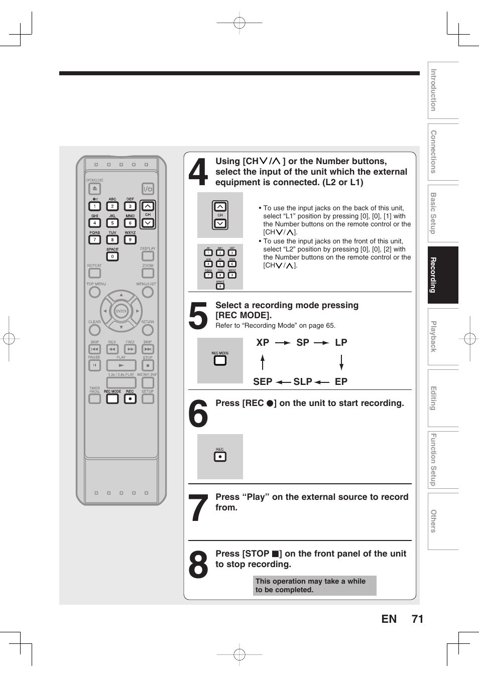 Toshiba D-RW2SU/D-RW2SC User Manual | Page 71 / 159