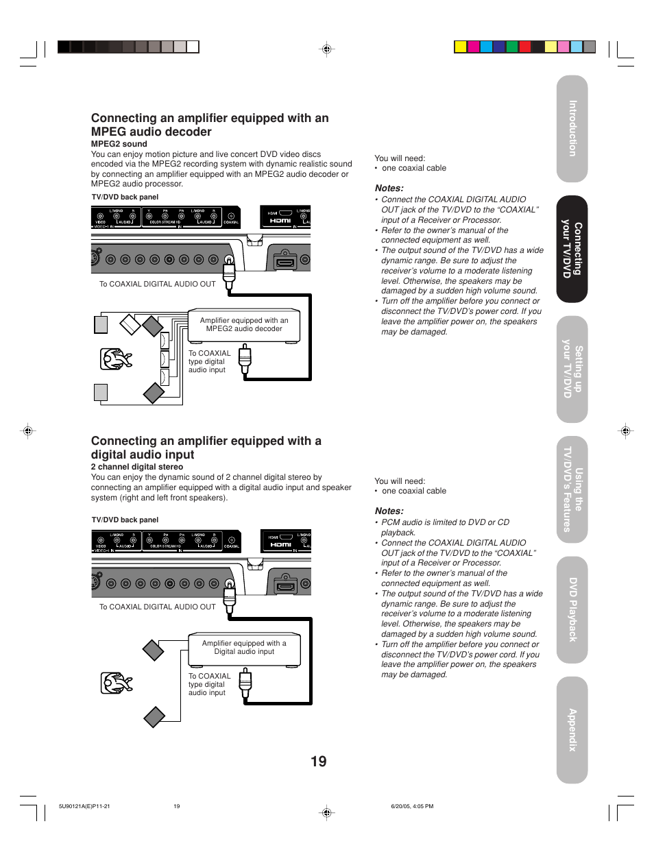 Toshiba 17HLV85 User Manual | Page 19 / 66