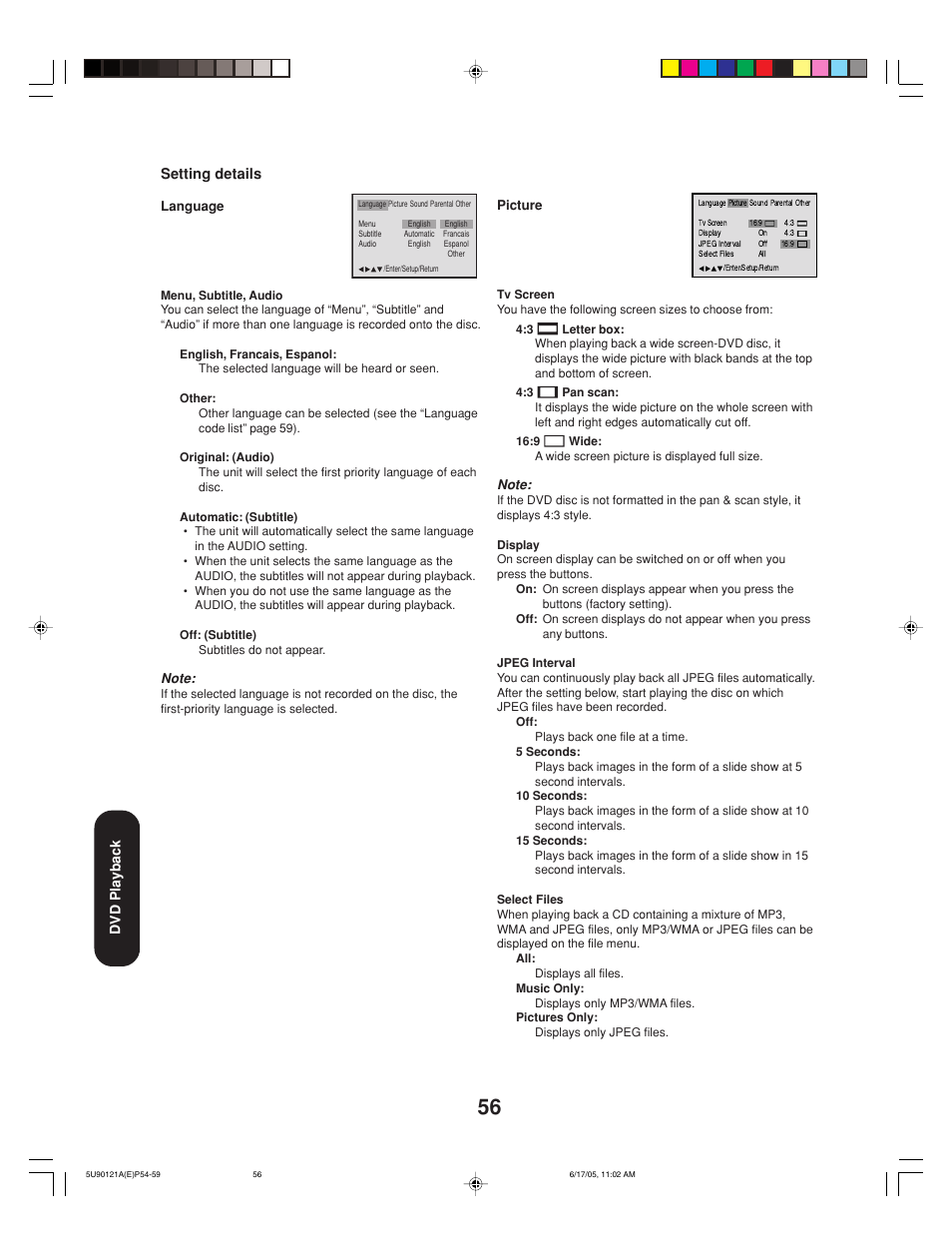 Toshiba 17HLV85 User Manual | Page 56 / 66