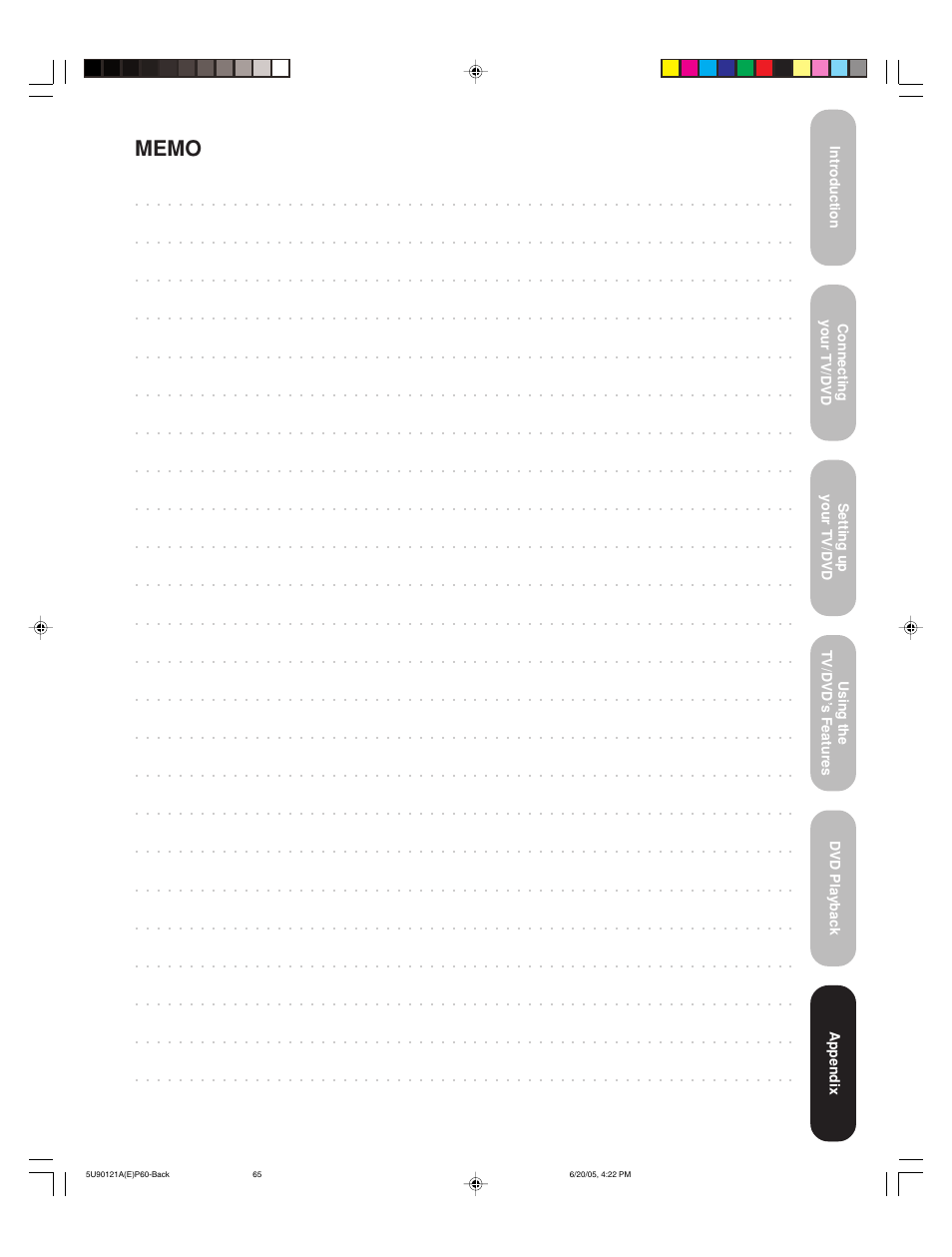 Toshiba 17HLV85 User Manual | Page 65 / 66