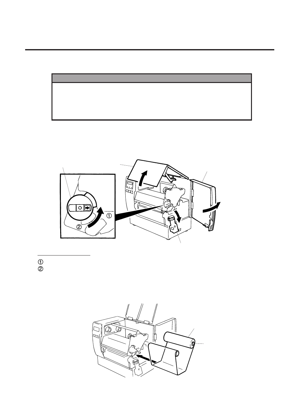 Loading the ribbon - 1, Loading the ribbon | Toshiba TEC B-870 SERIES User Manual | Page 14 / 34