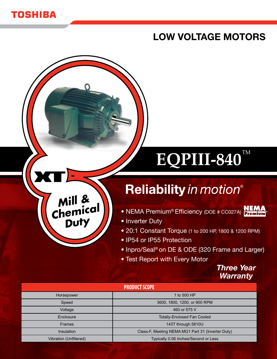 Toshiba EQPIII-840 User Manual | 2 pages
