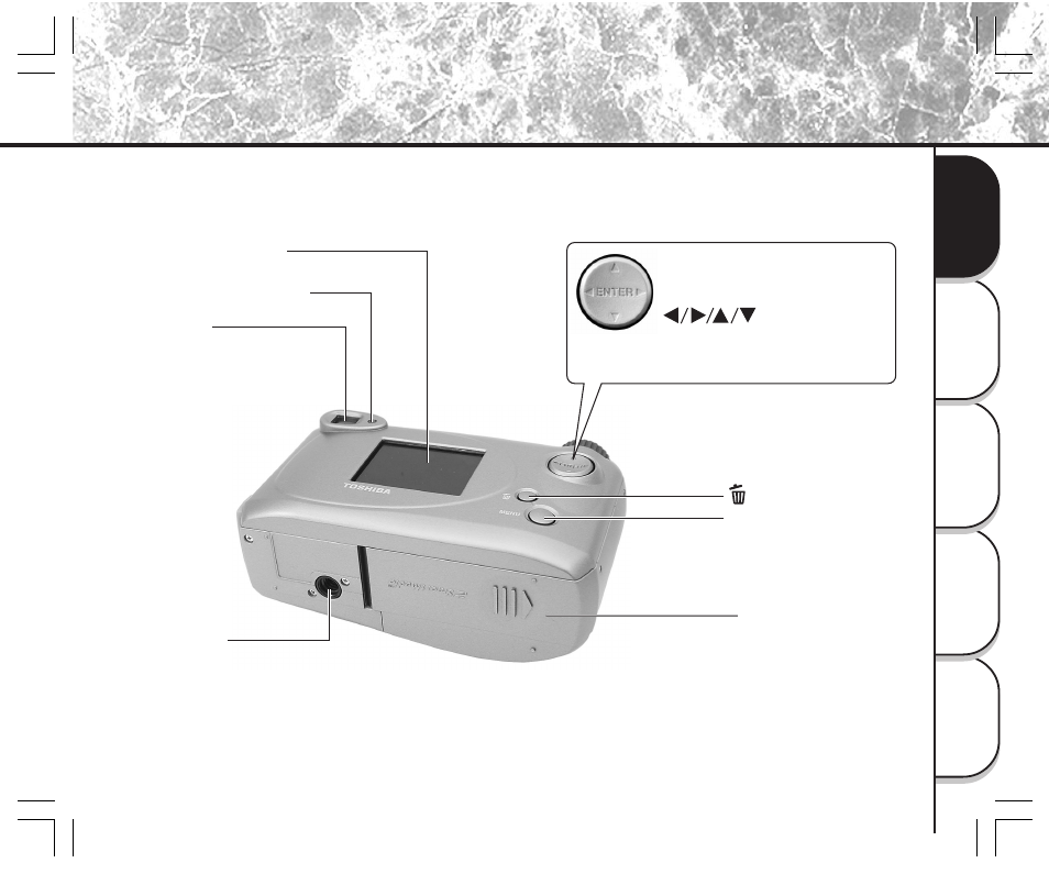 Names of parts (continued) | Toshiba PDR-M11 User Manual | Page 23 / 272