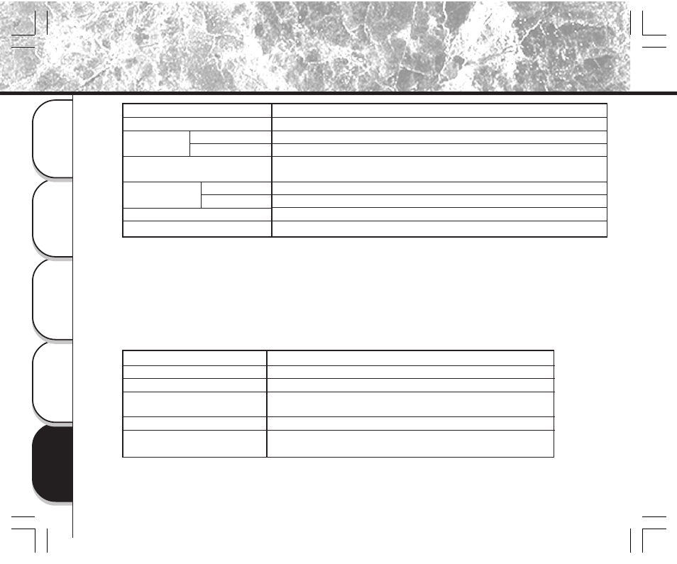 Technische daten (fortsetzung) | Toshiba PDR-M11 User Manual | Page 262 / 272