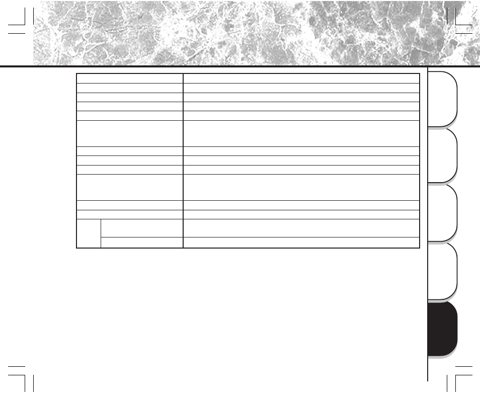 Specifications (continued) | Toshiba PDR-M11 User Manual | Page 83 / 272