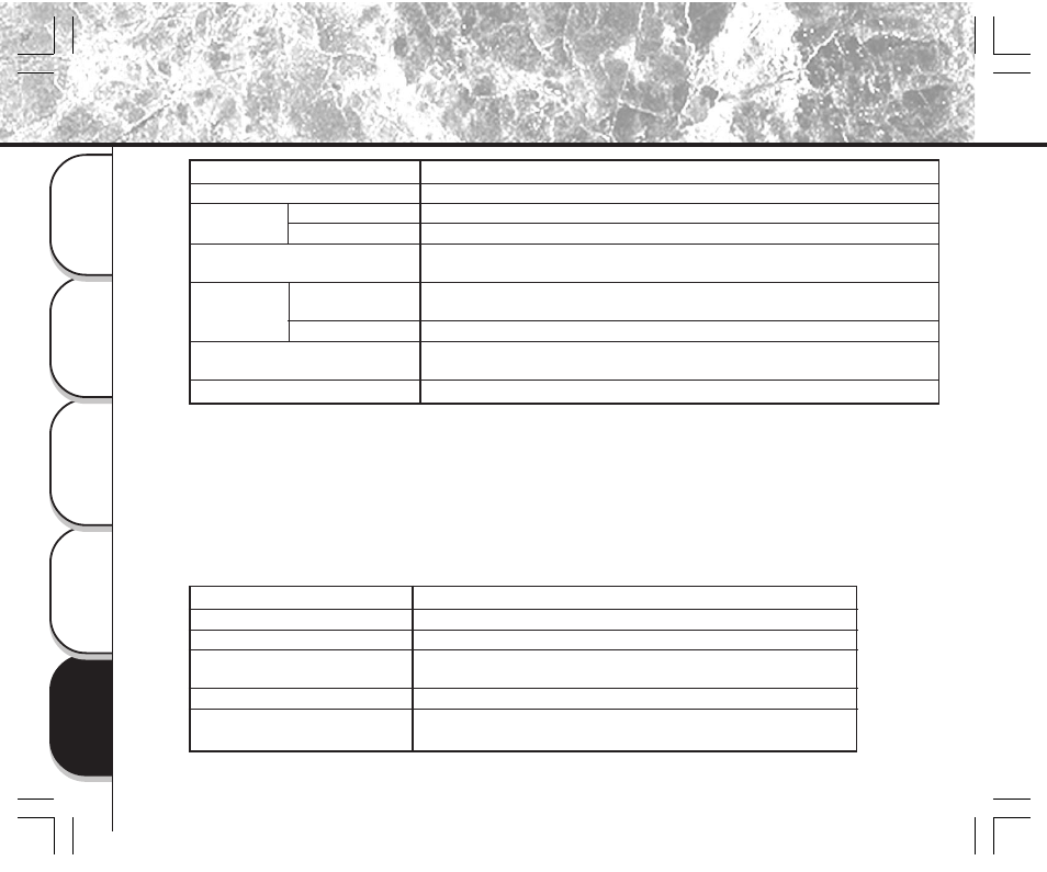 Specifications (continued) | Toshiba PDR-M11 User Manual | Page 84 / 272