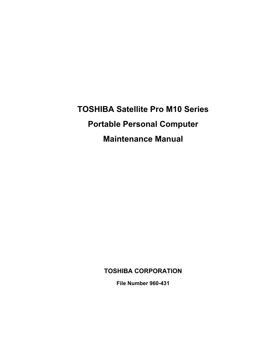 Toshiba M10 User Manual | 460 pages