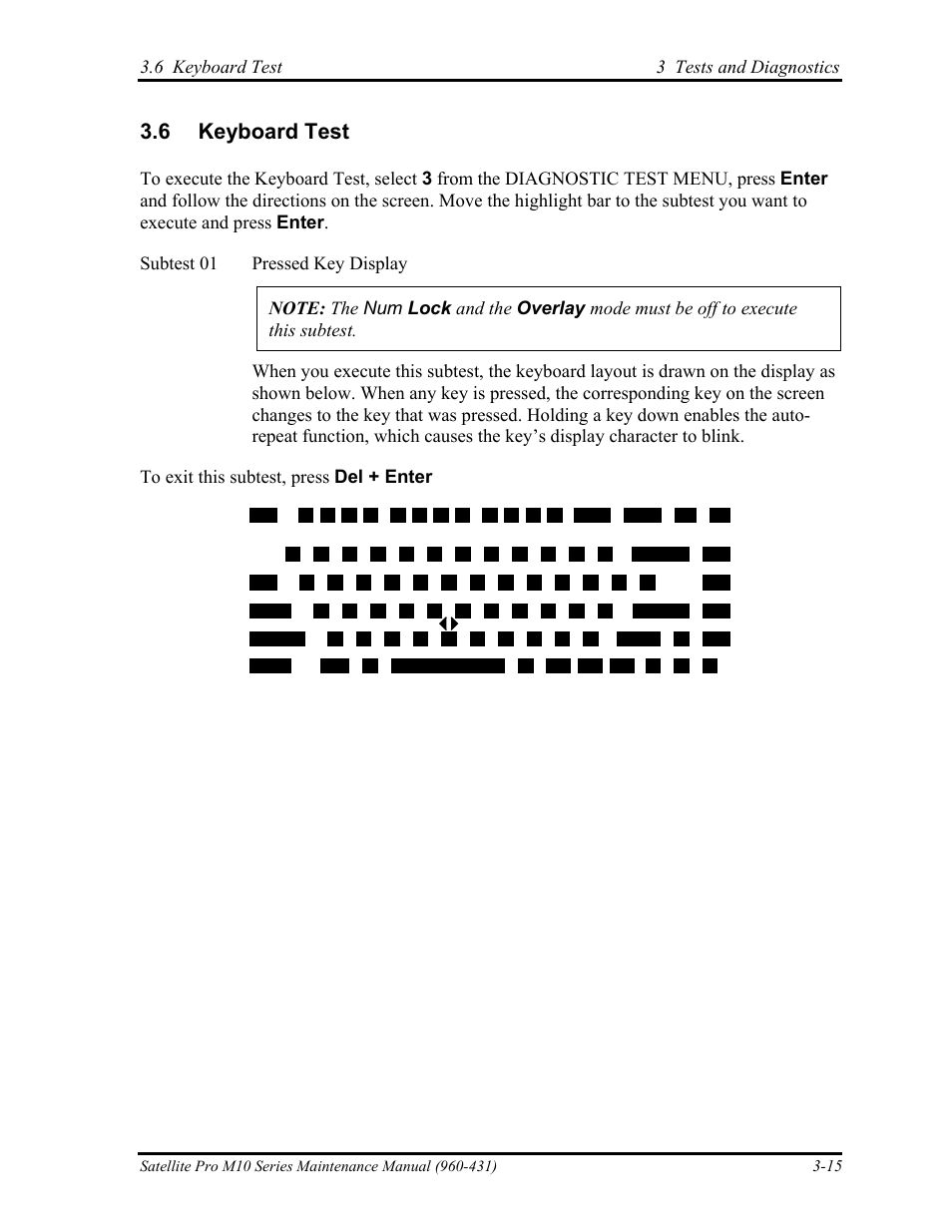 Keyboard test | Toshiba M10 User Manual | Page 121 / 460