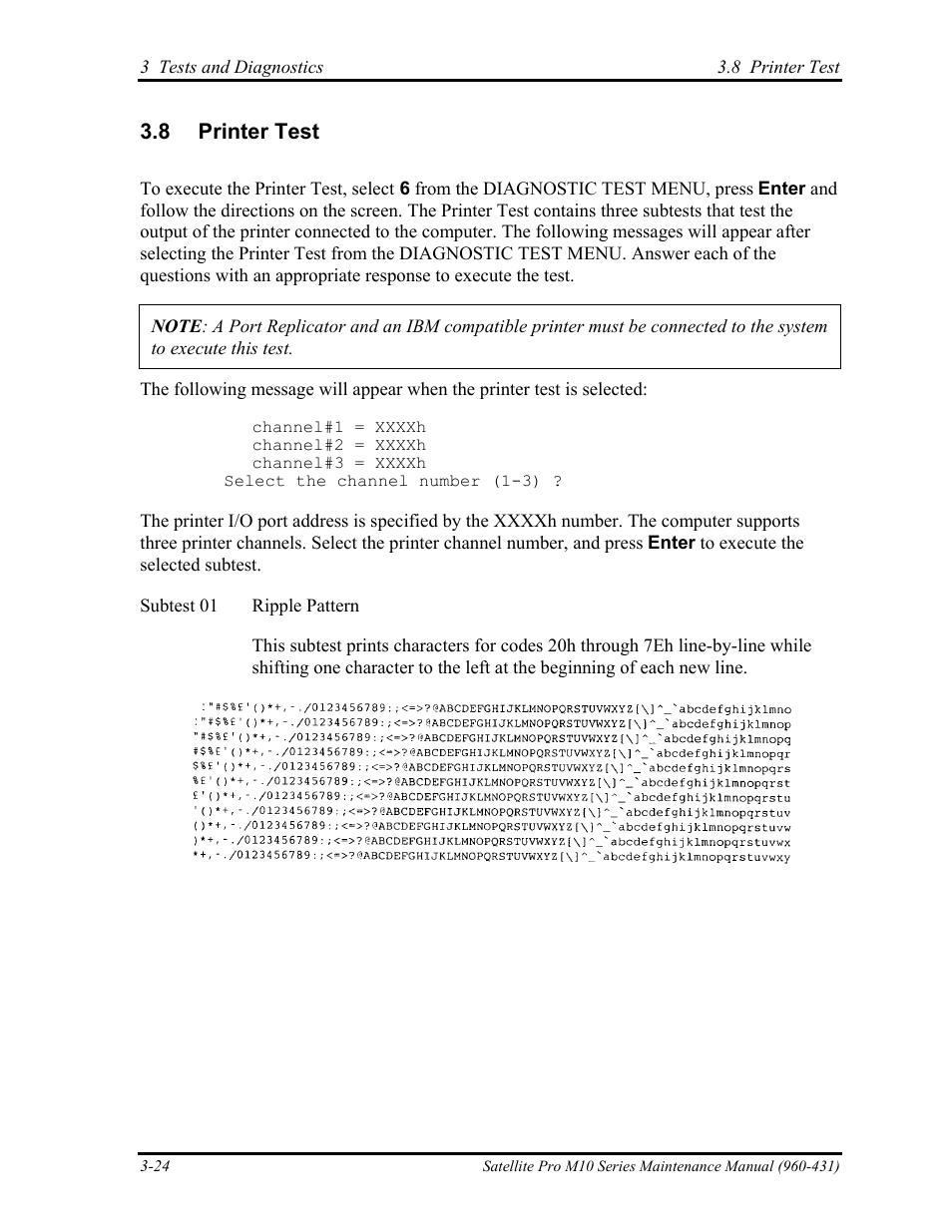 Printer test | Toshiba M10 User Manual | Page 130 / 460