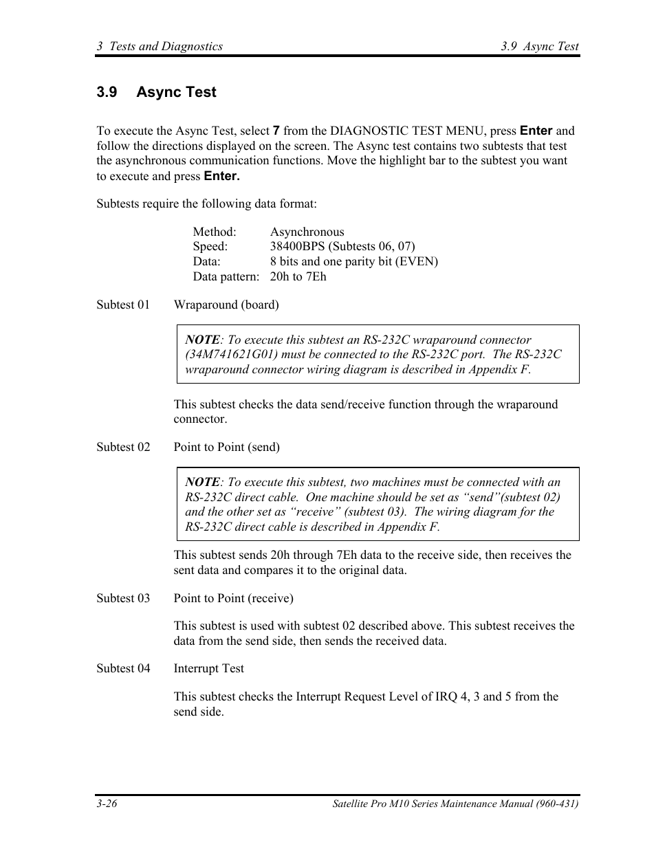 Async test | Toshiba M10 User Manual | Page 132 / 460
