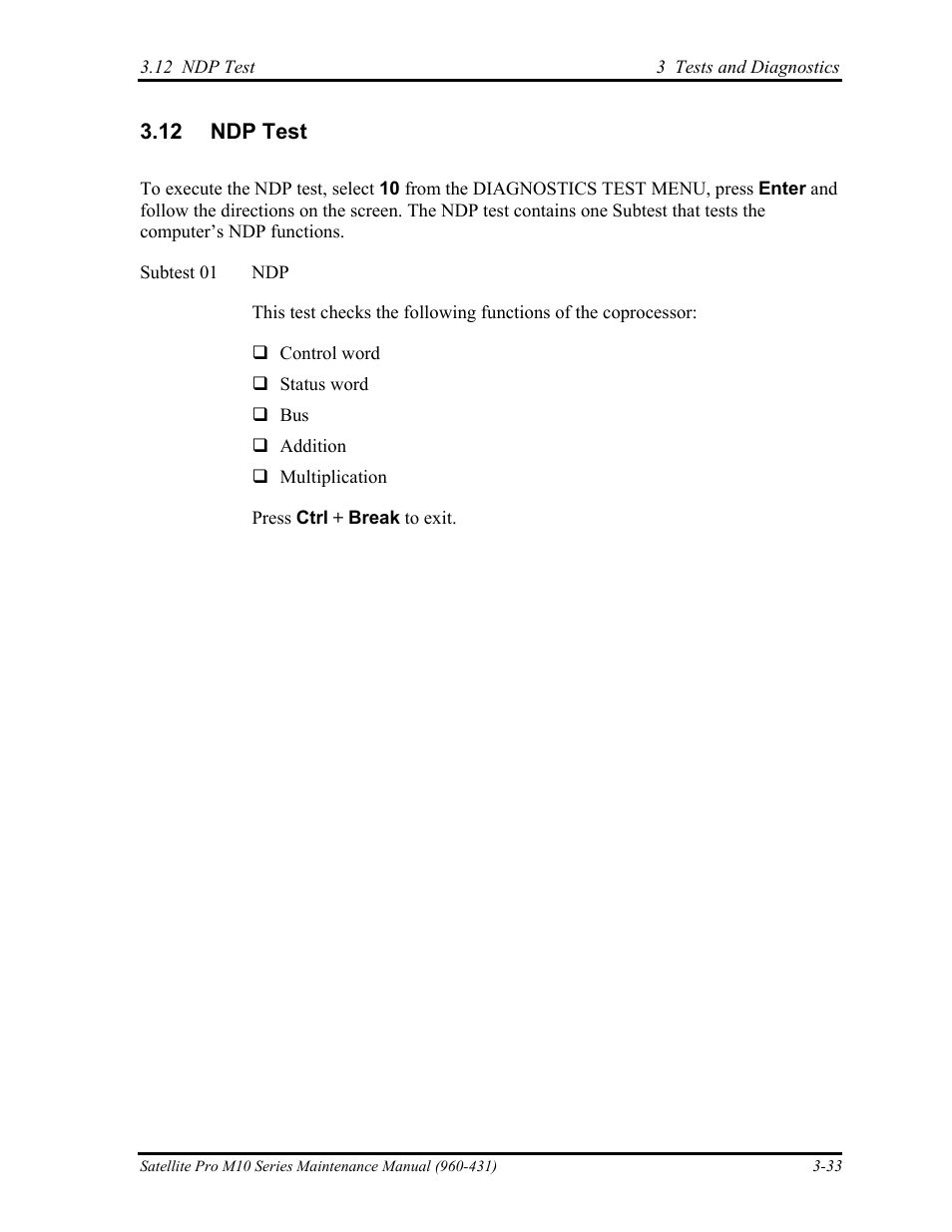 Ndp test | Toshiba M10 User Manual | Page 139 / 460