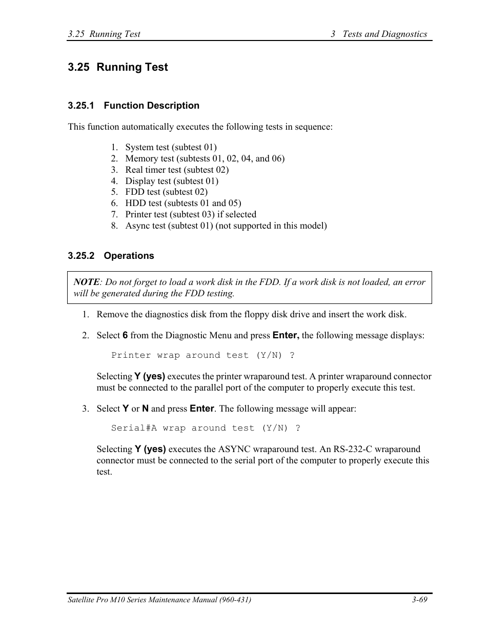 Running test | Toshiba M10 User Manual | Page 175 / 460