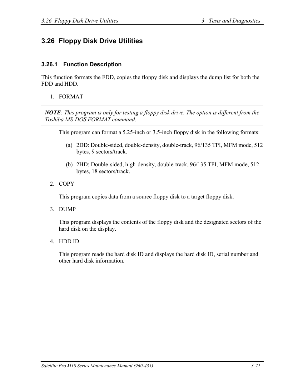 Floppy disk drive utilities | Toshiba M10 User Manual | Page 177 / 460