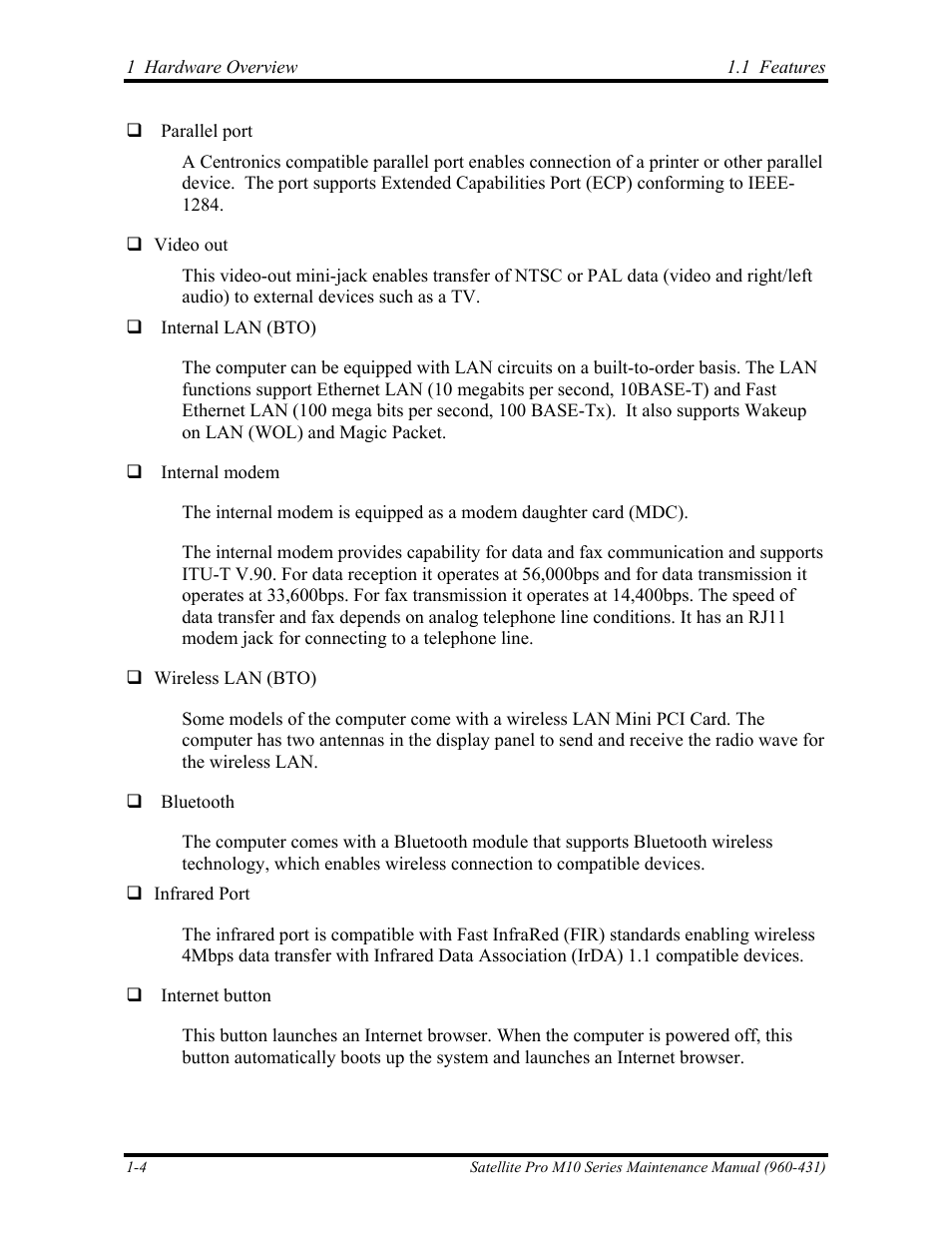 Toshiba M10 User Manual | Page 18 / 460