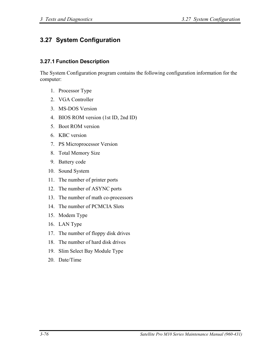 System configuration, 27 system configuration | Toshiba M10 User Manual | Page 182 / 460