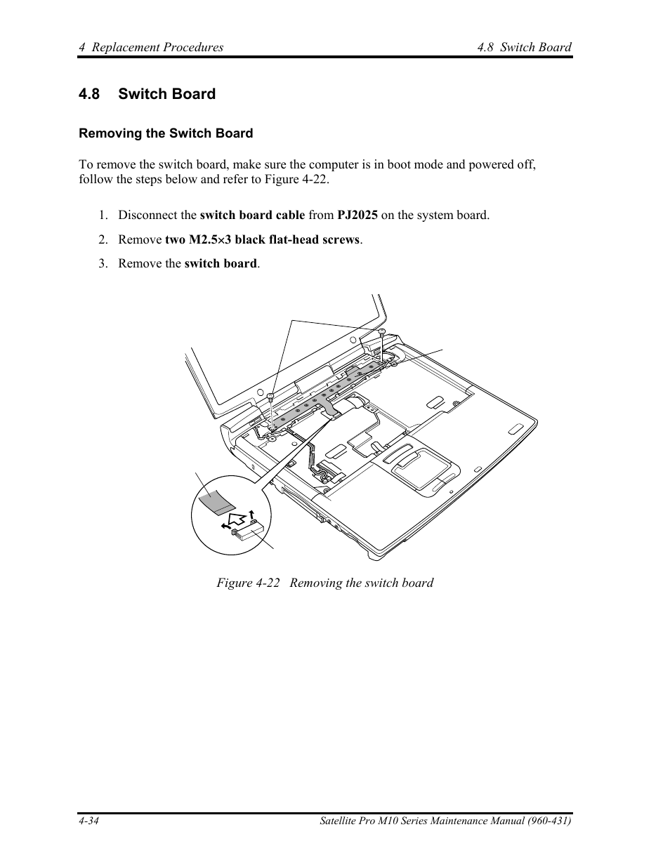 Switch board, 8 switch board | Toshiba M10 User Manual | Page 246 / 460
