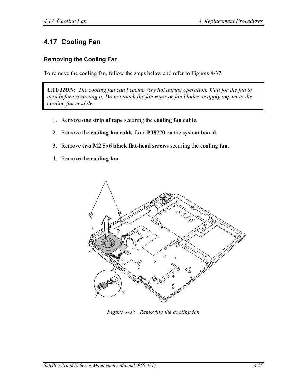 Cooling fan, 17 cooling fan | Toshiba M10 User Manual | Page 267 / 460