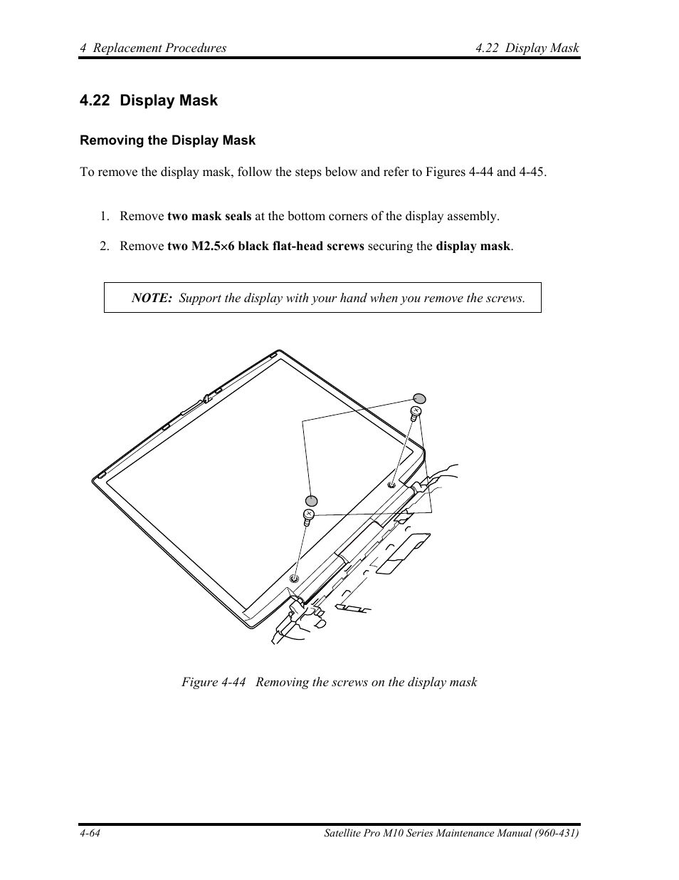 Display mask, 22 display mask | Toshiba M10 User Manual | Page 276 / 460