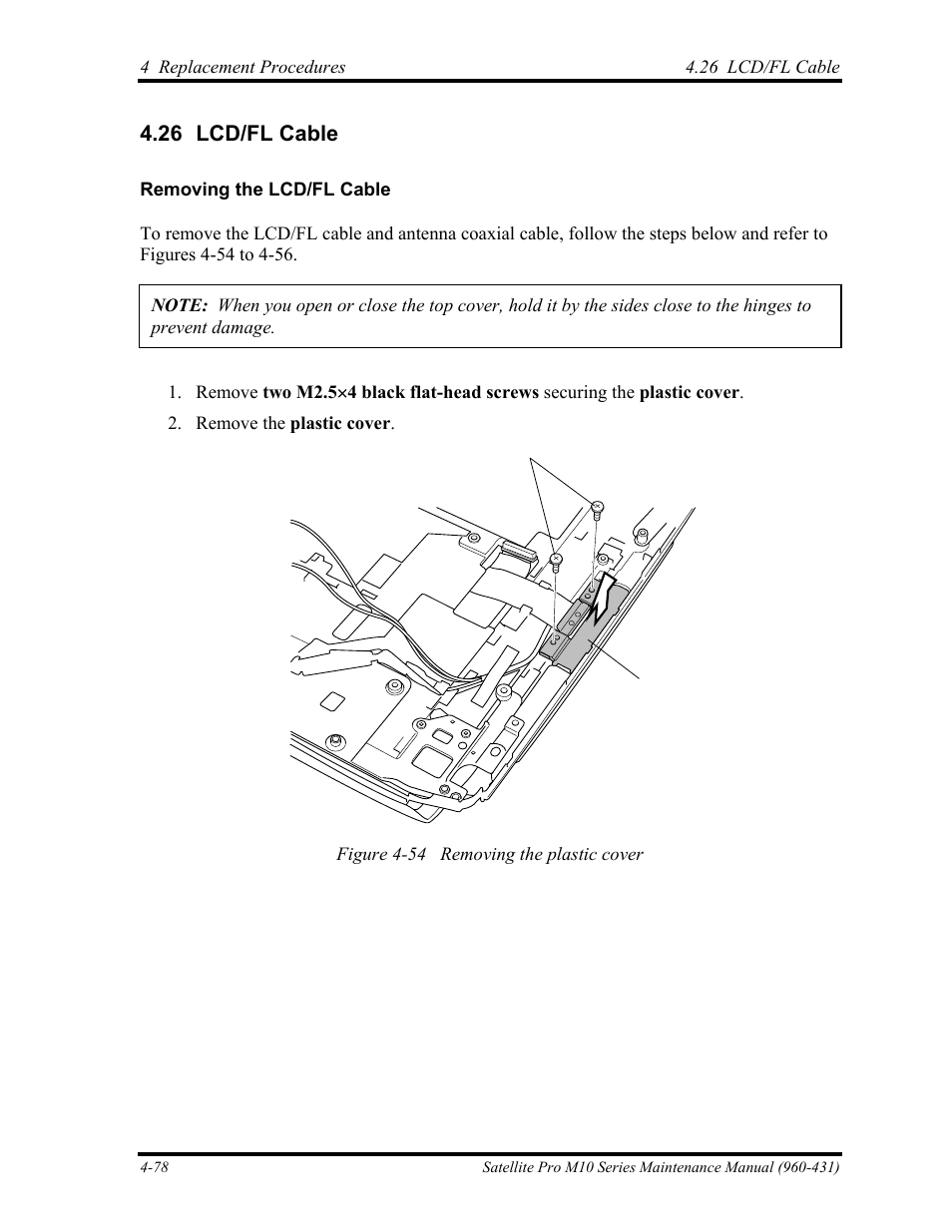 Lcd/fl cable, 26 lcd/fl cable | Toshiba M10 User Manual | Page 290 / 460