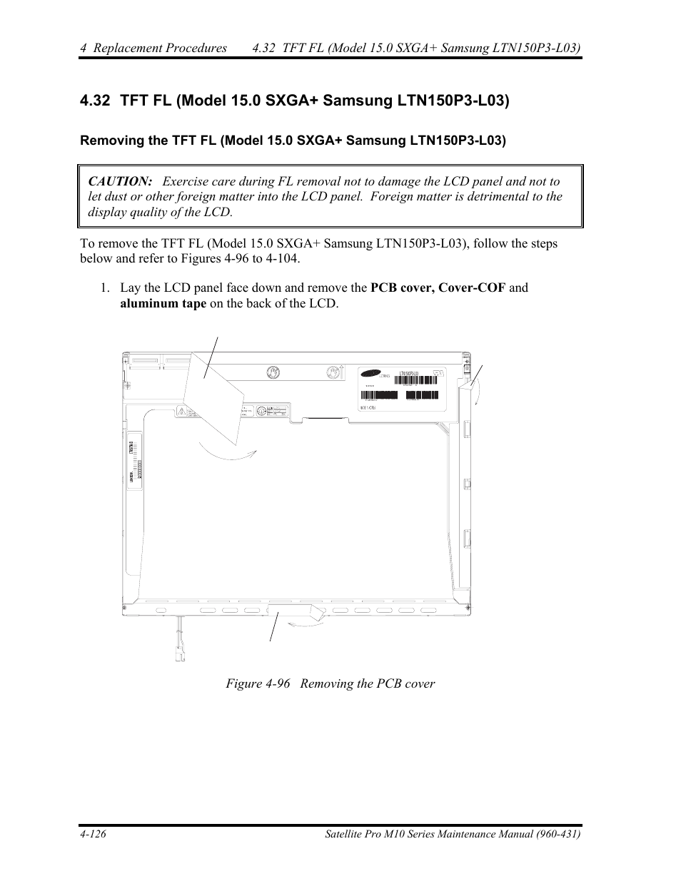 Tft fl (model 15.0 sxga+ samsung ltn150p3-l03) | Toshiba M10 User Manual | Page 338 / 460